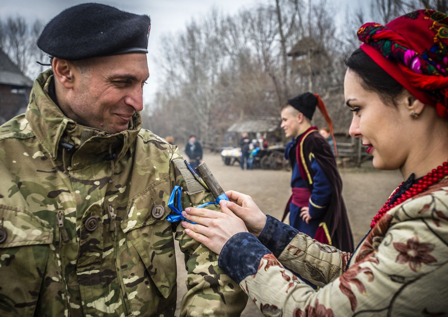 Un soldato della&nbsp;Legione georgiana in Ucraina che sta combattendo i russi