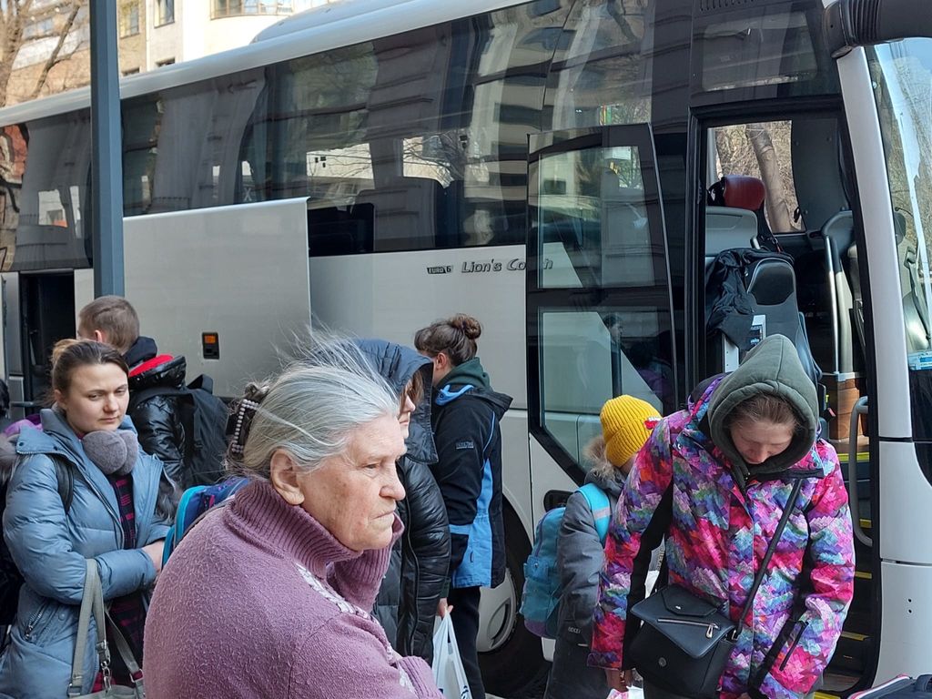 I profughi ucraini all'arrivo in Italia
