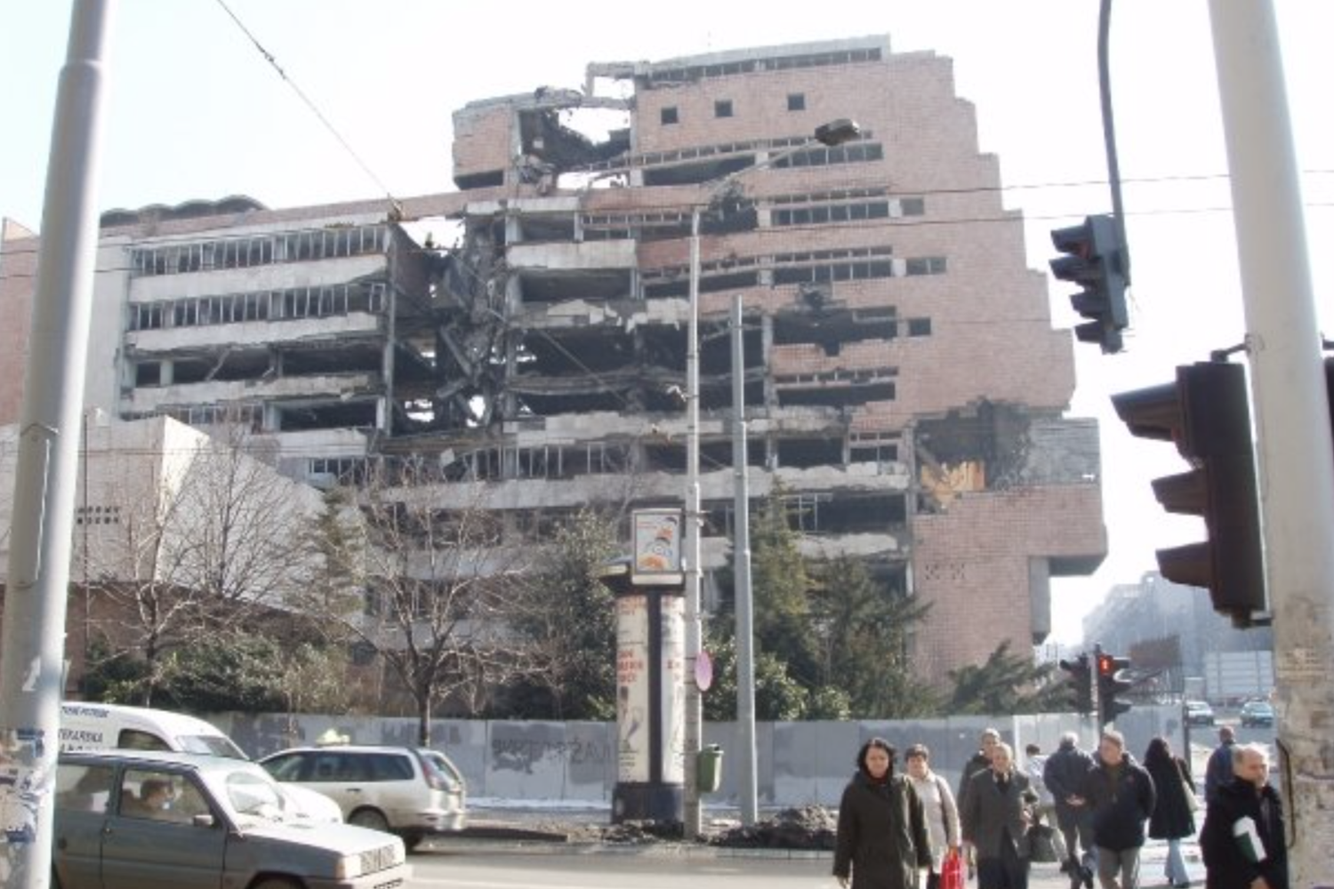 Gli effetti dei bombardamenti della Nato su Belgrado