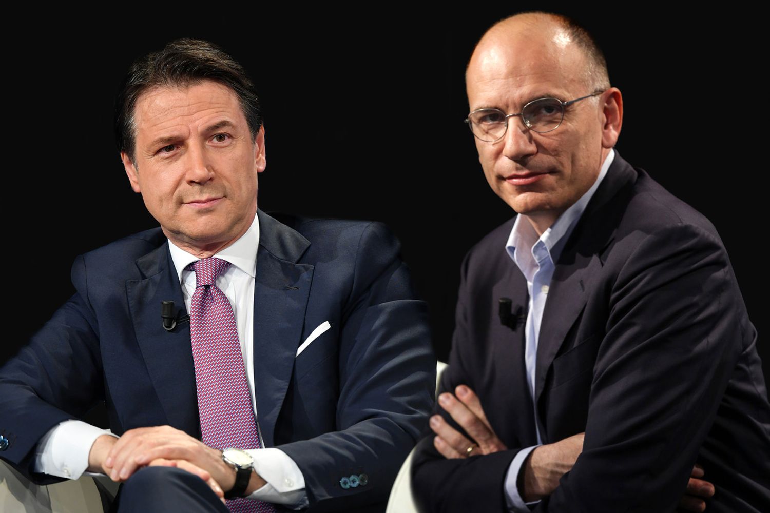 Giuseppe Conte e Enrico Letta&nbsp;