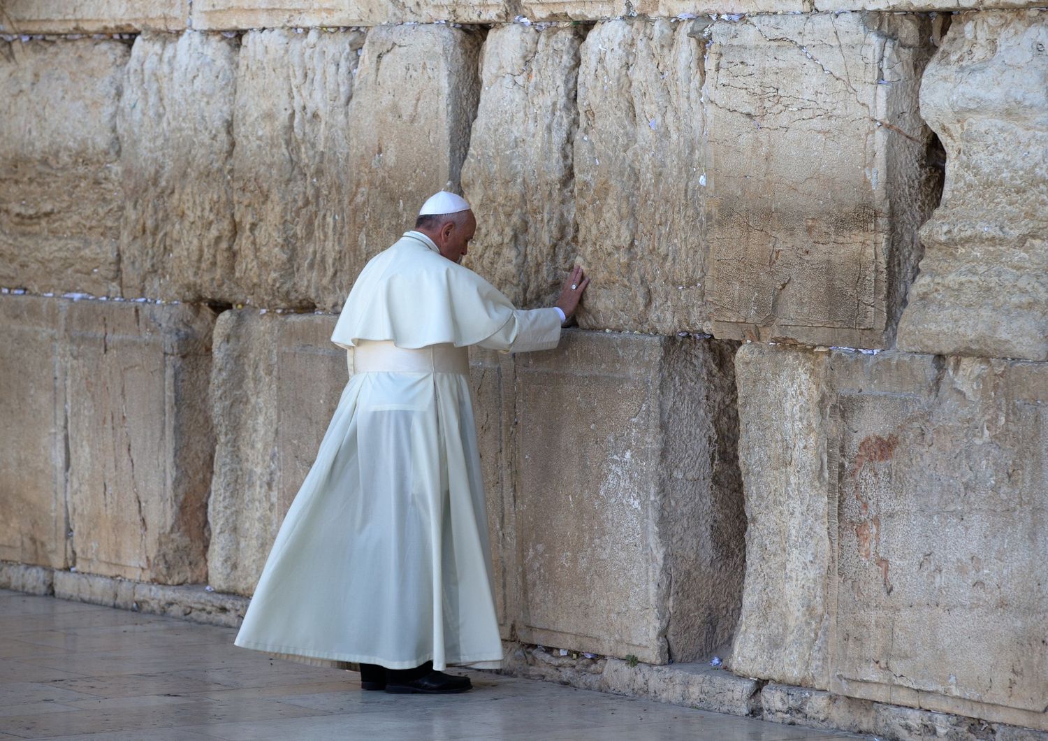 Papa Francesco in visita al Muro del Pianto a Gerusalemme&nbsp;