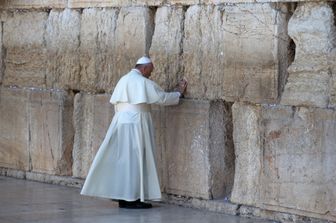 Papa Francesco in visita al Muro del Pianto a Gerusalemme&nbsp;