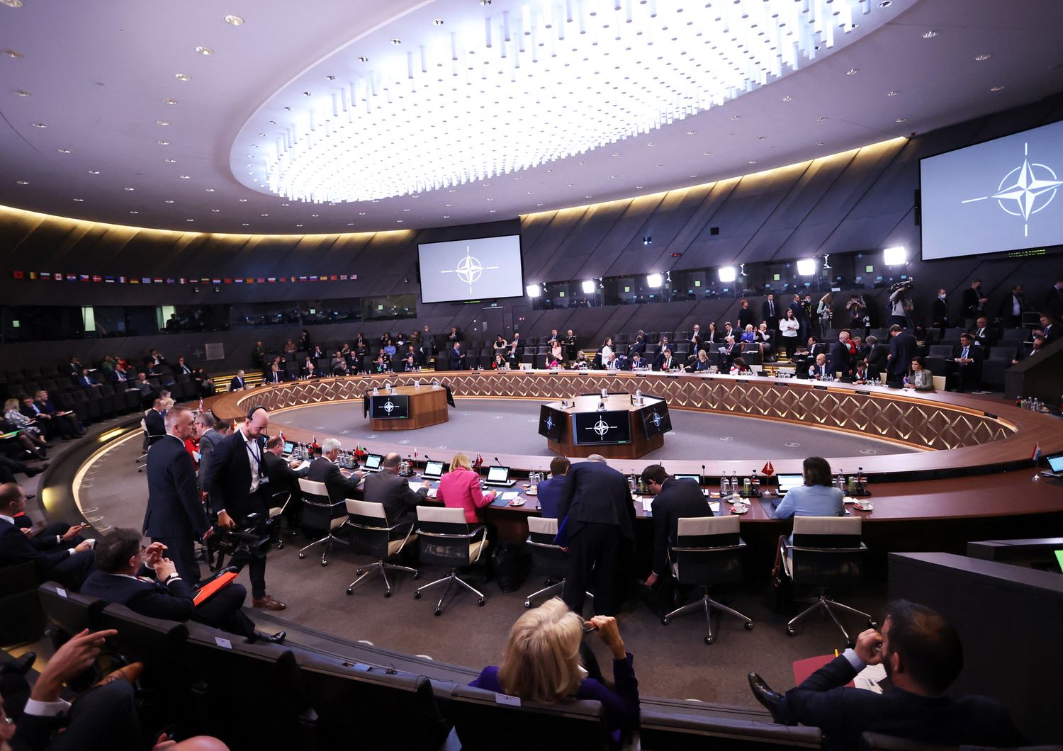 La riunione Nato a Bruxelles, aprile 2022