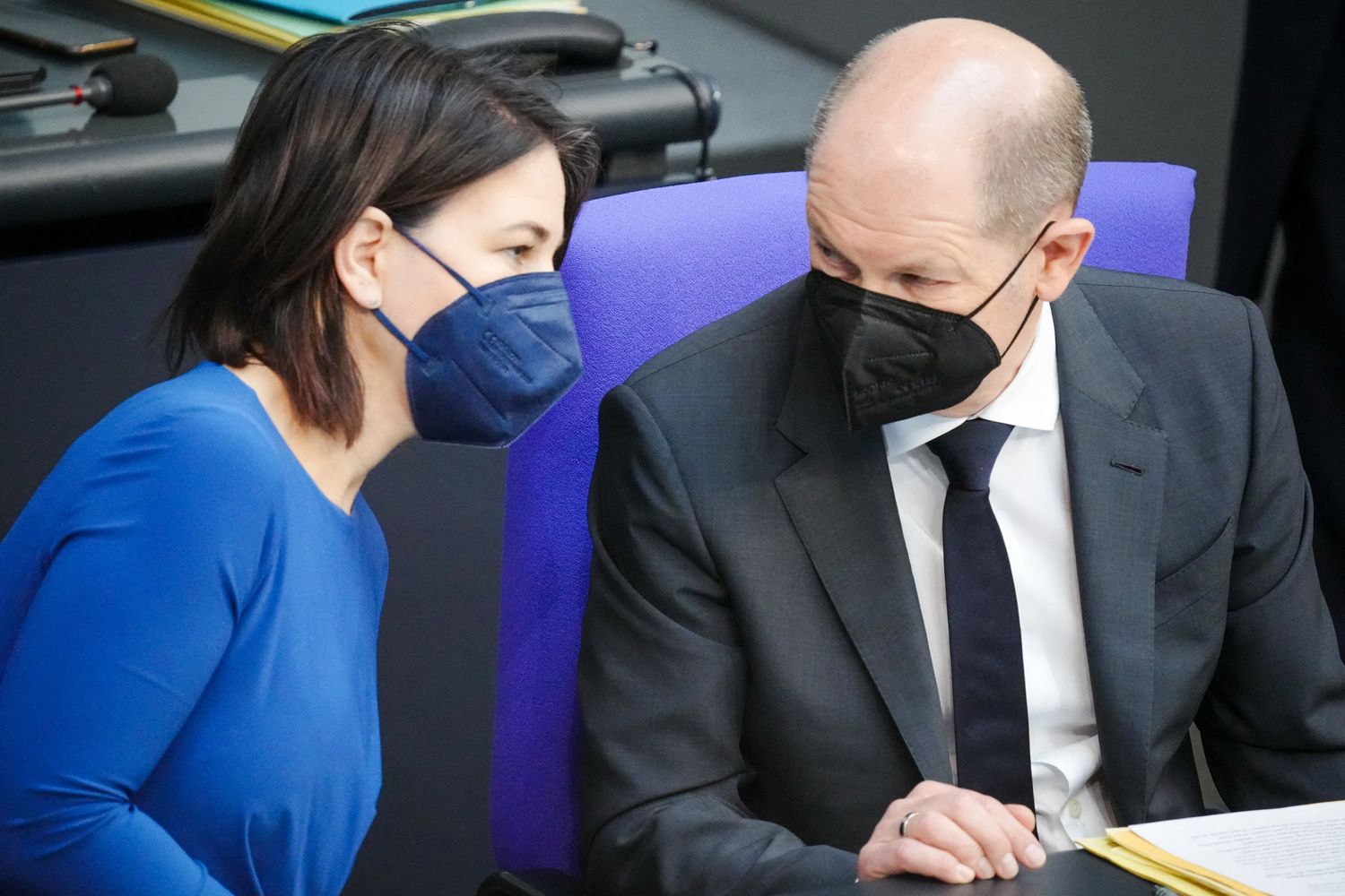 Annalena Baerbock e Olaf Scholz