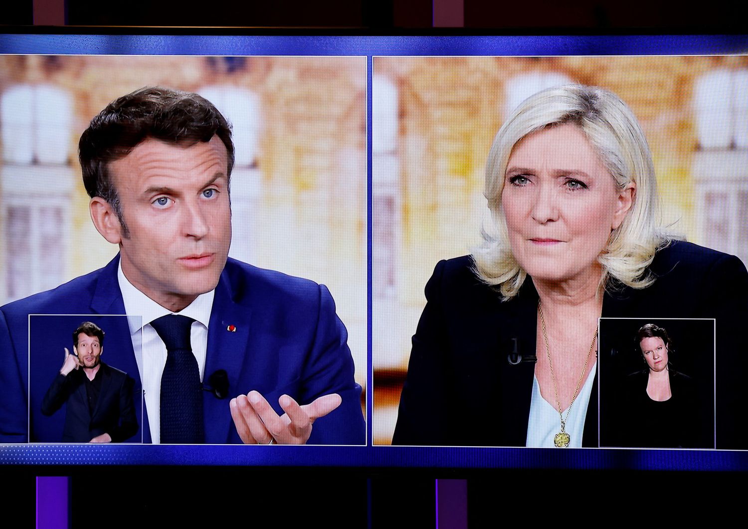 Il duello televisivo tra Emmanuel Macron e Marine Le Pen&nbsp;