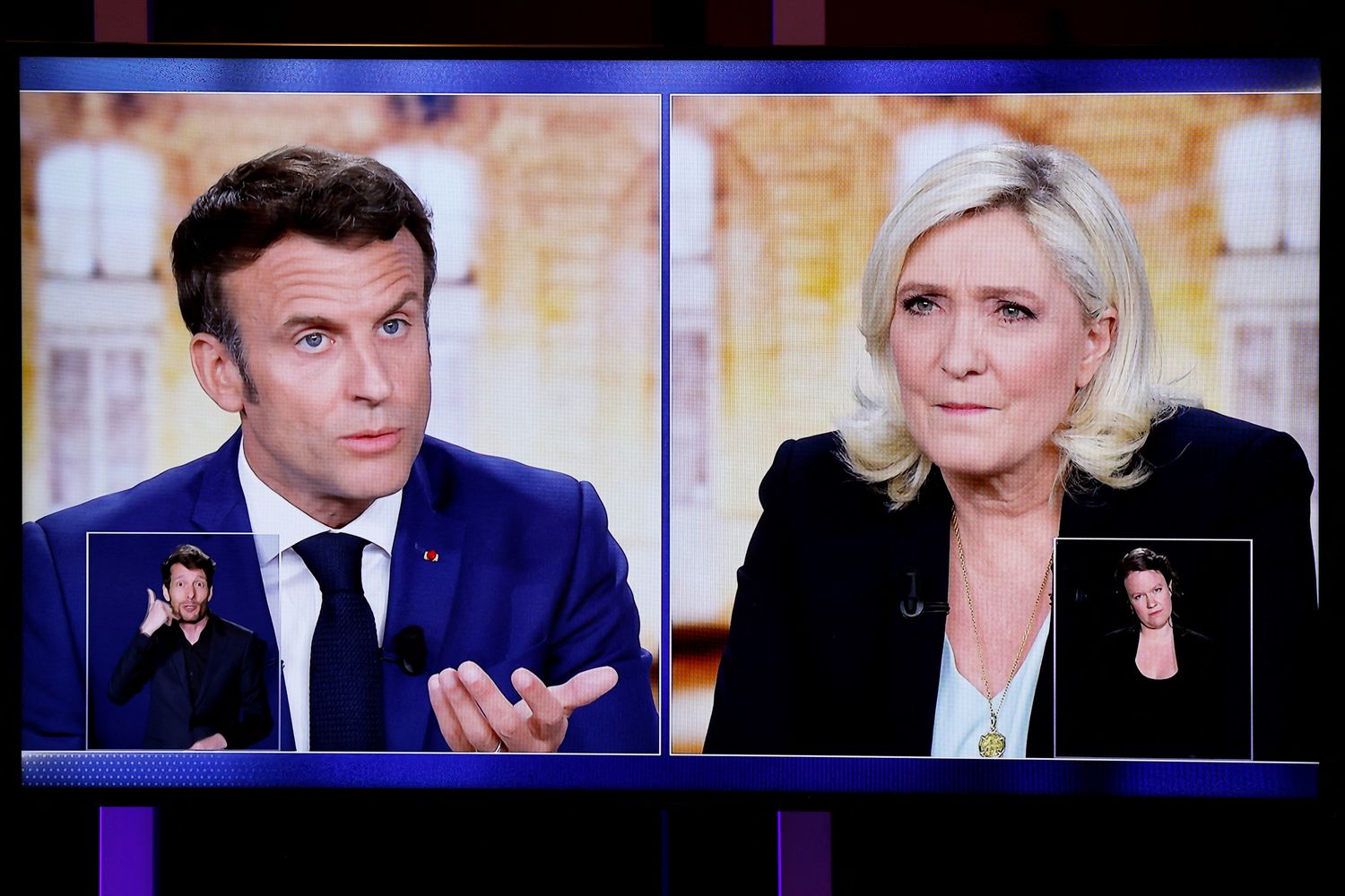 Il duello televisivo tra Emmanuel Macron e Marine Le Pen&nbsp;