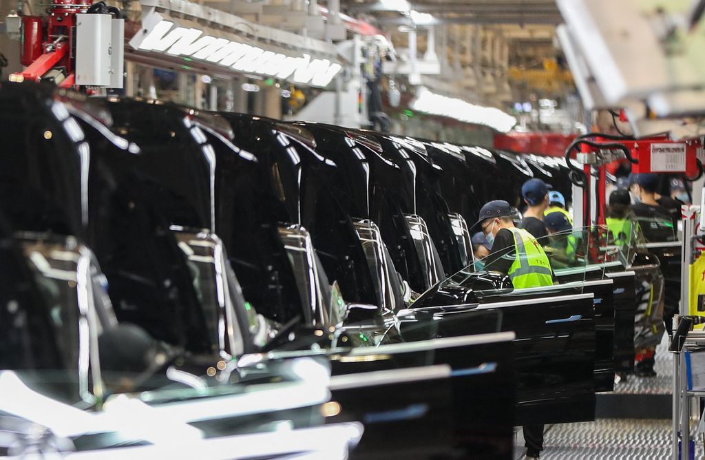 Lo stabilimento Tesla di Shanghai&nbsp;