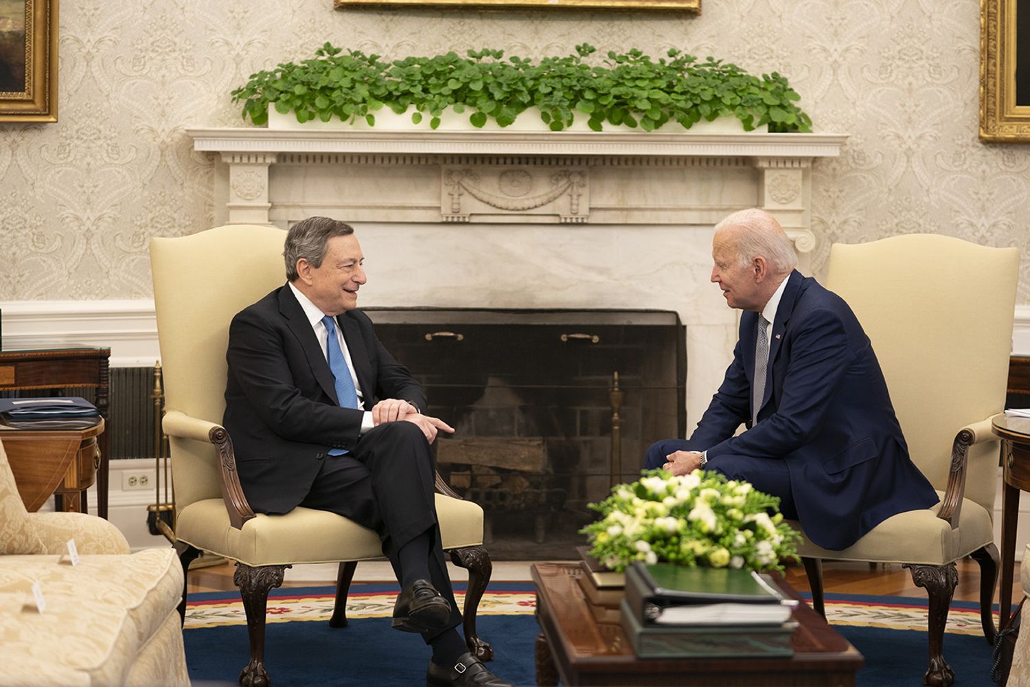 Il Presidente del Consiglio, Mario Draghi, incontra il Presidente degli Stati Uniti d&rsquo;America, Joe Biden&nbsp;