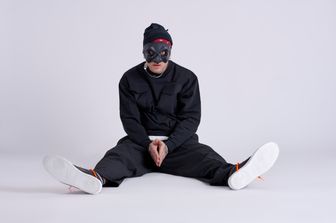 Clementino, black pulcinella