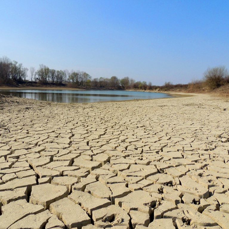 Il Po in secca