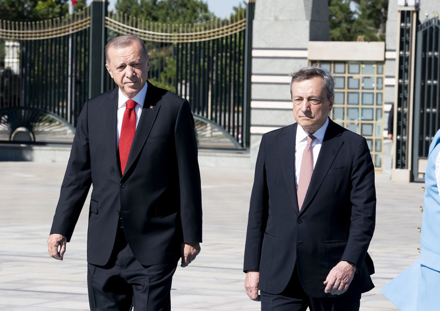 Il premier Mario Draghi e il presidente della Turchia Recep Tayyip Erdoğan &nbsp;