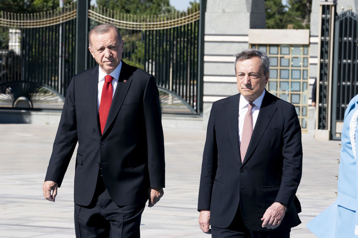 Il premier Mario Draghi e il presidente della Turchia Recep Tayyip Erdoğan &nbsp;