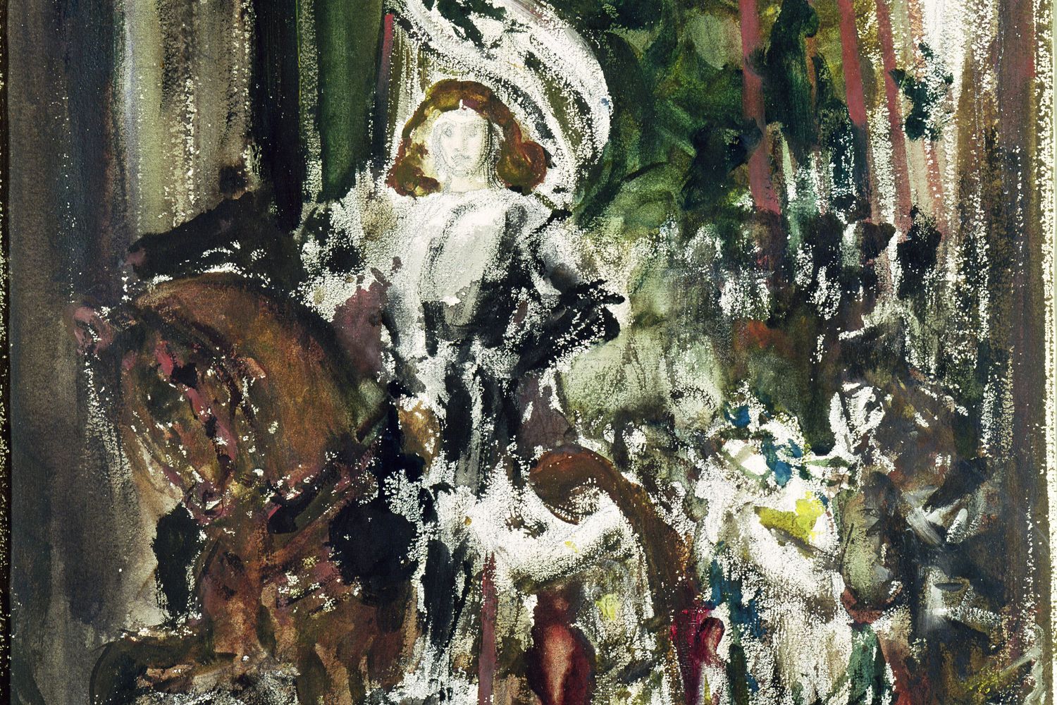 Giovanna d'Arco (w/c su carta) di Moreau, Gustave (1826-98); Musee Gustave Moreau, Parigi, Francia&nbsp;