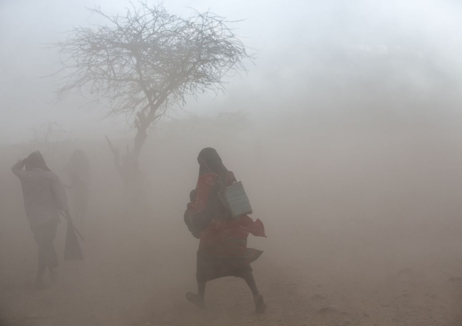 Una tempesta di sabbia in Somalia