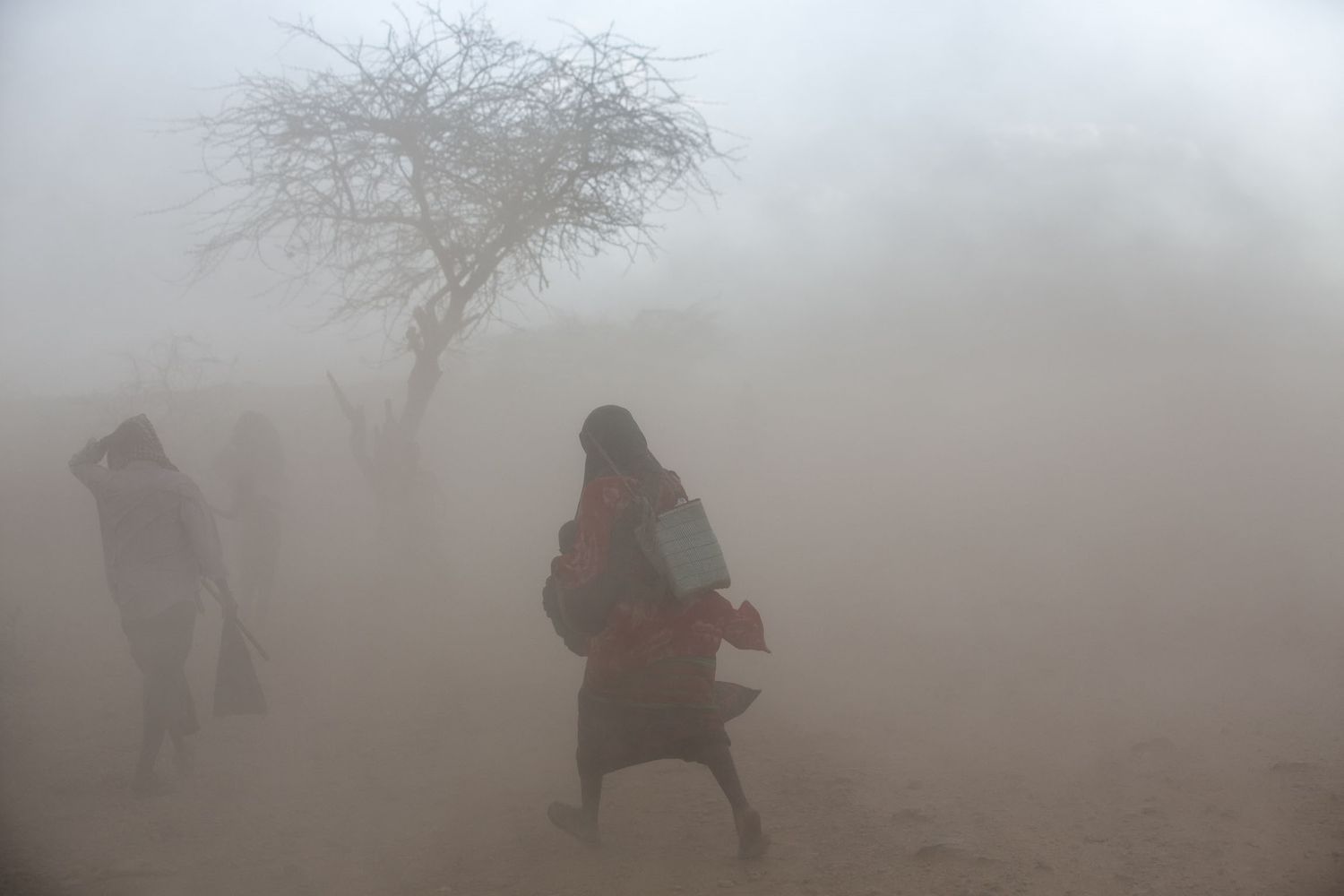 Una tempesta di sabbia in Somalia