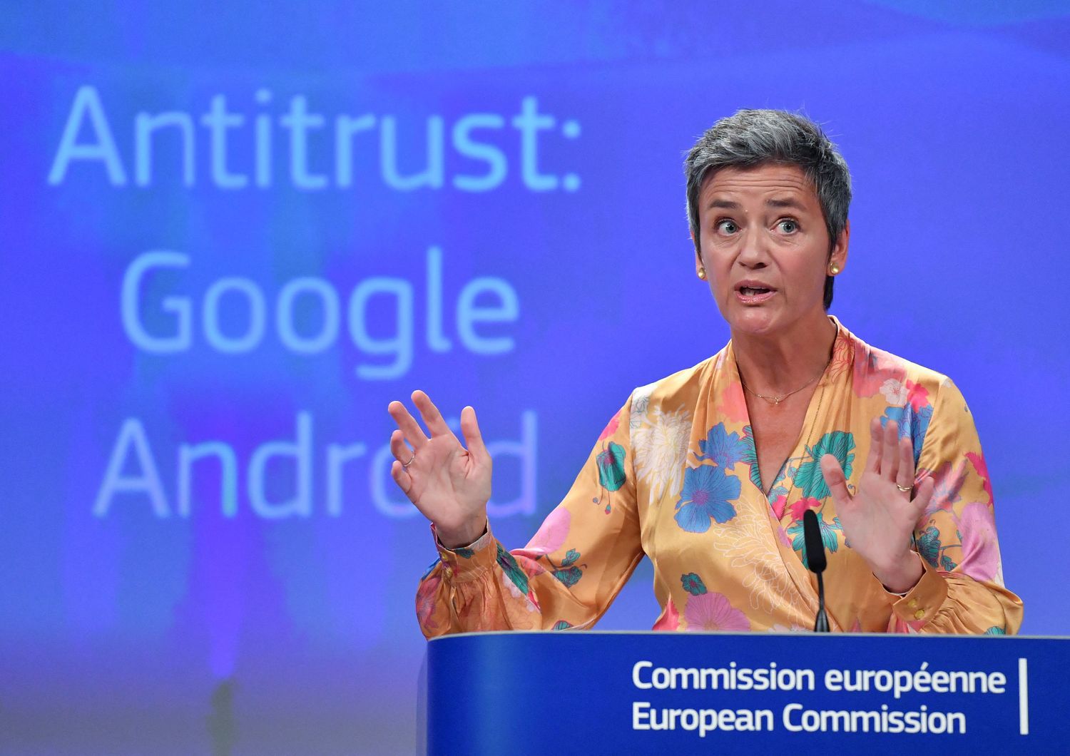Commissario europeo per la Concorrenza Margrethe Vestager &nbsp;