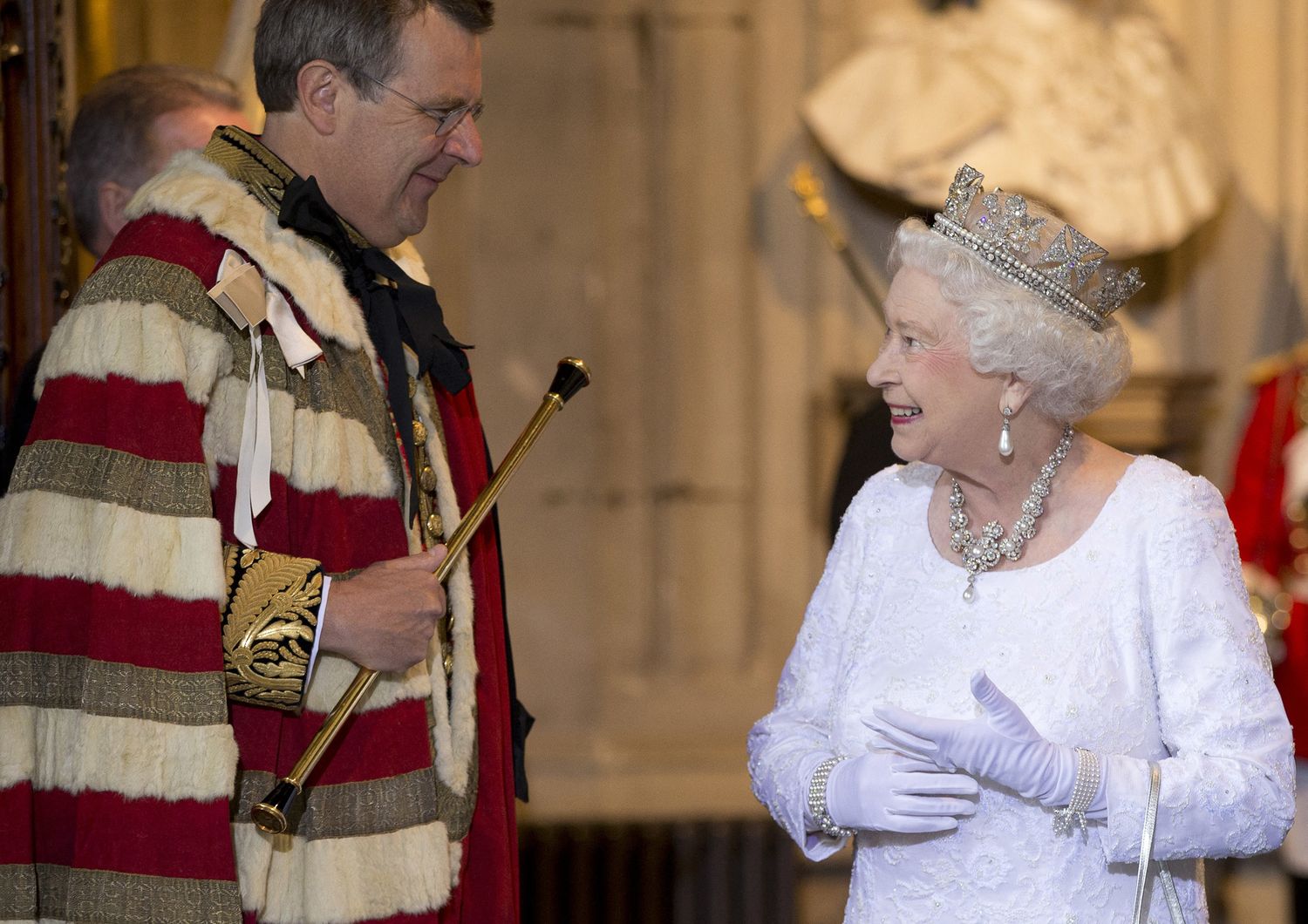 La regina Elisabetta e Edward Fitzalan-Howard, duca di Norfolk&nbsp;