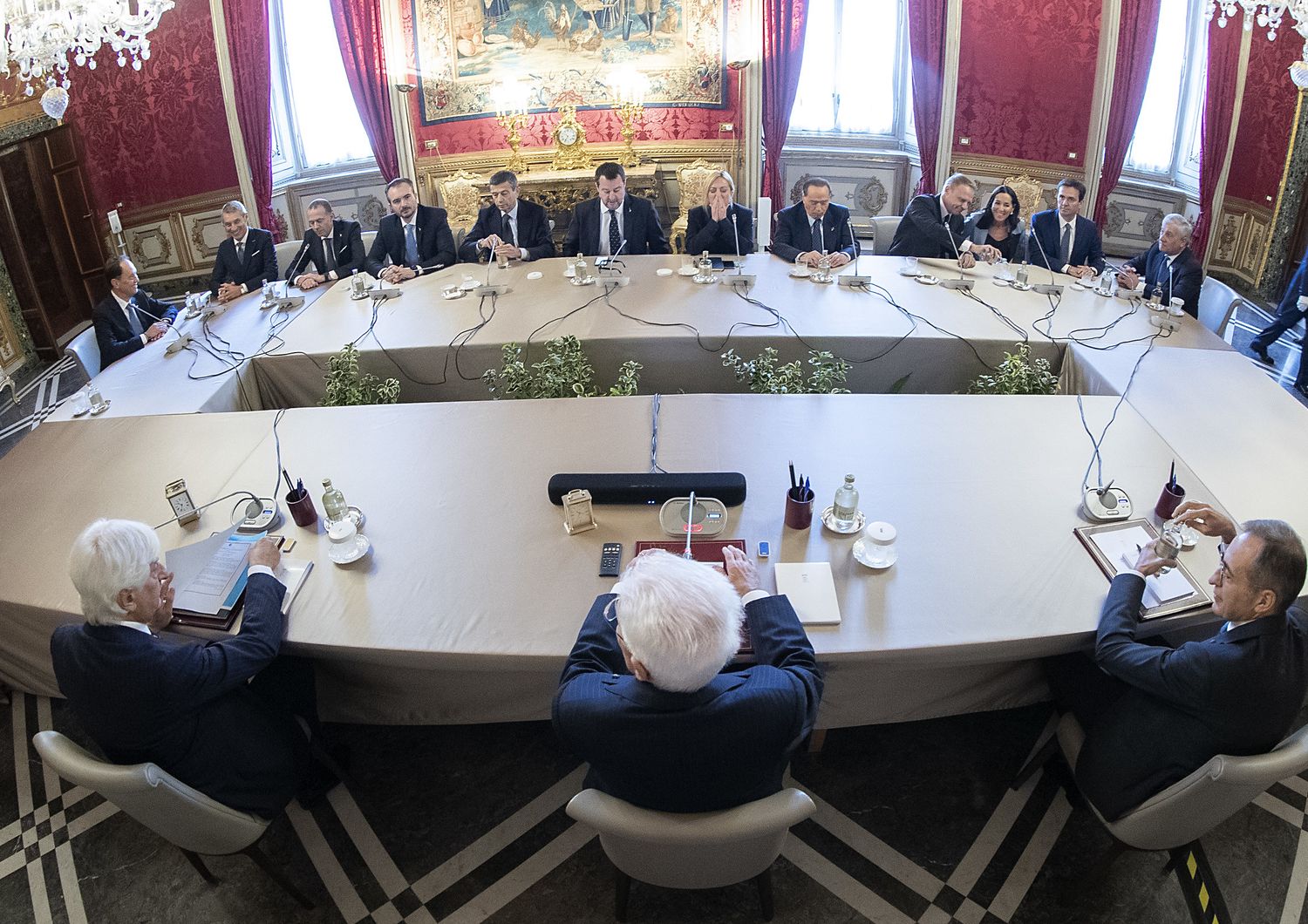 I leader del centrodestra a colloquio con il presidente Sergio Mattarella&nbsp;