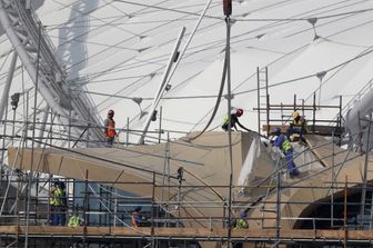 I lavori per la costruzione dello stadio di Doha&nbsp;