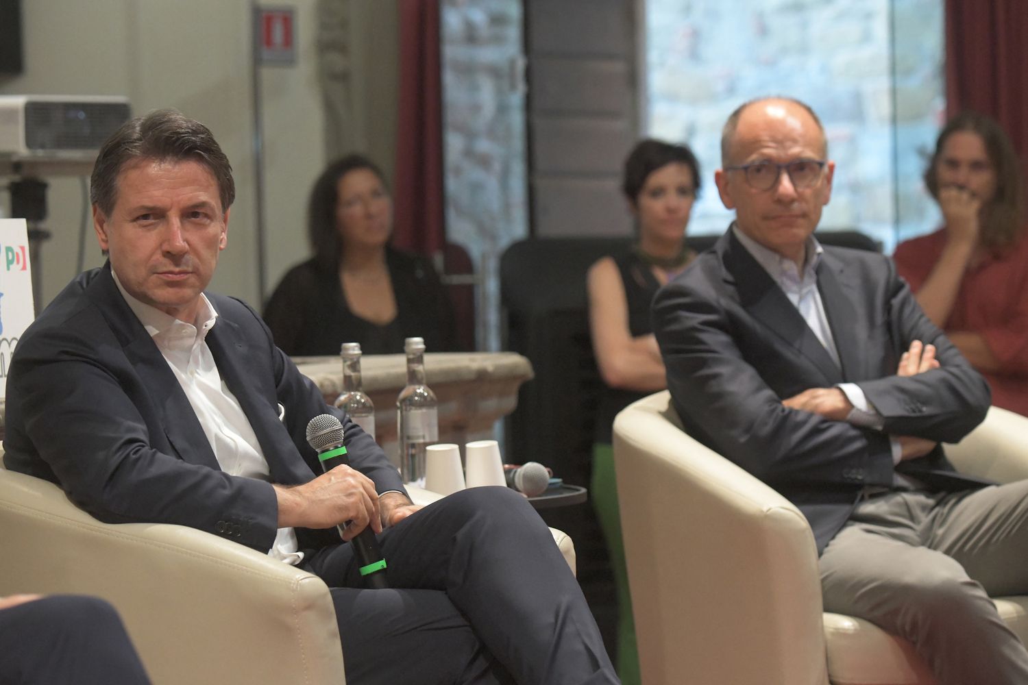 Giuseppe Conte e Enrico Letta&nbsp;