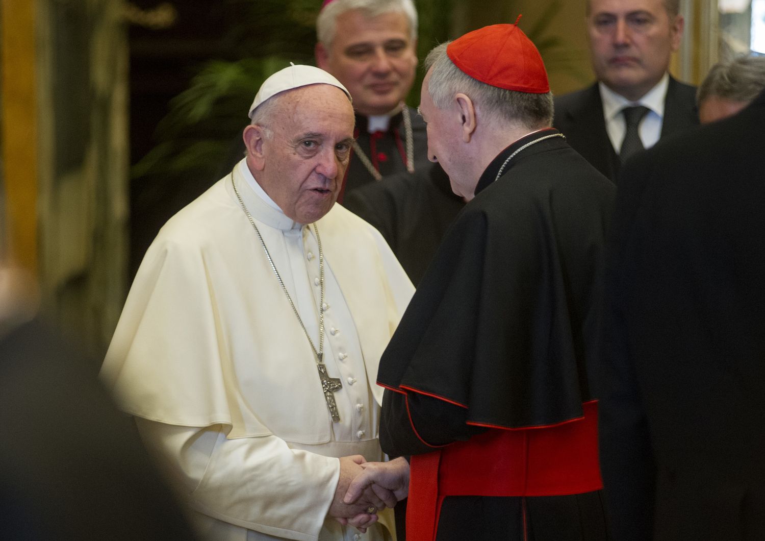 Papa Francesco e il Segretario di Stato Pietro Parolin