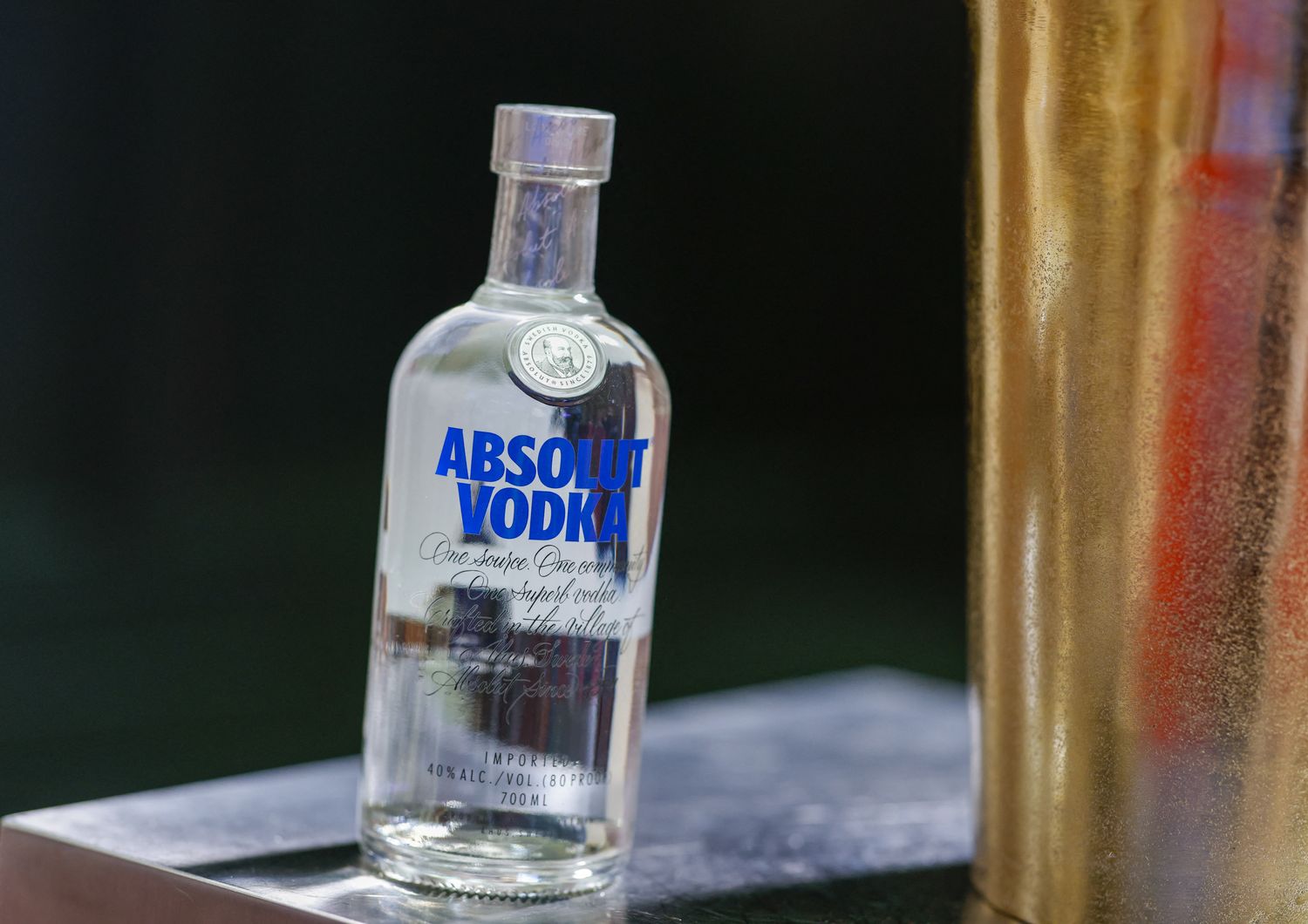 Una bottiglia di Absolute Vodka