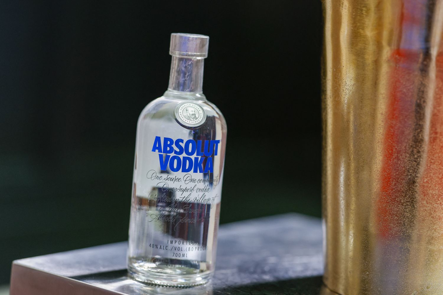 Una bottiglia di Absolute Vodka