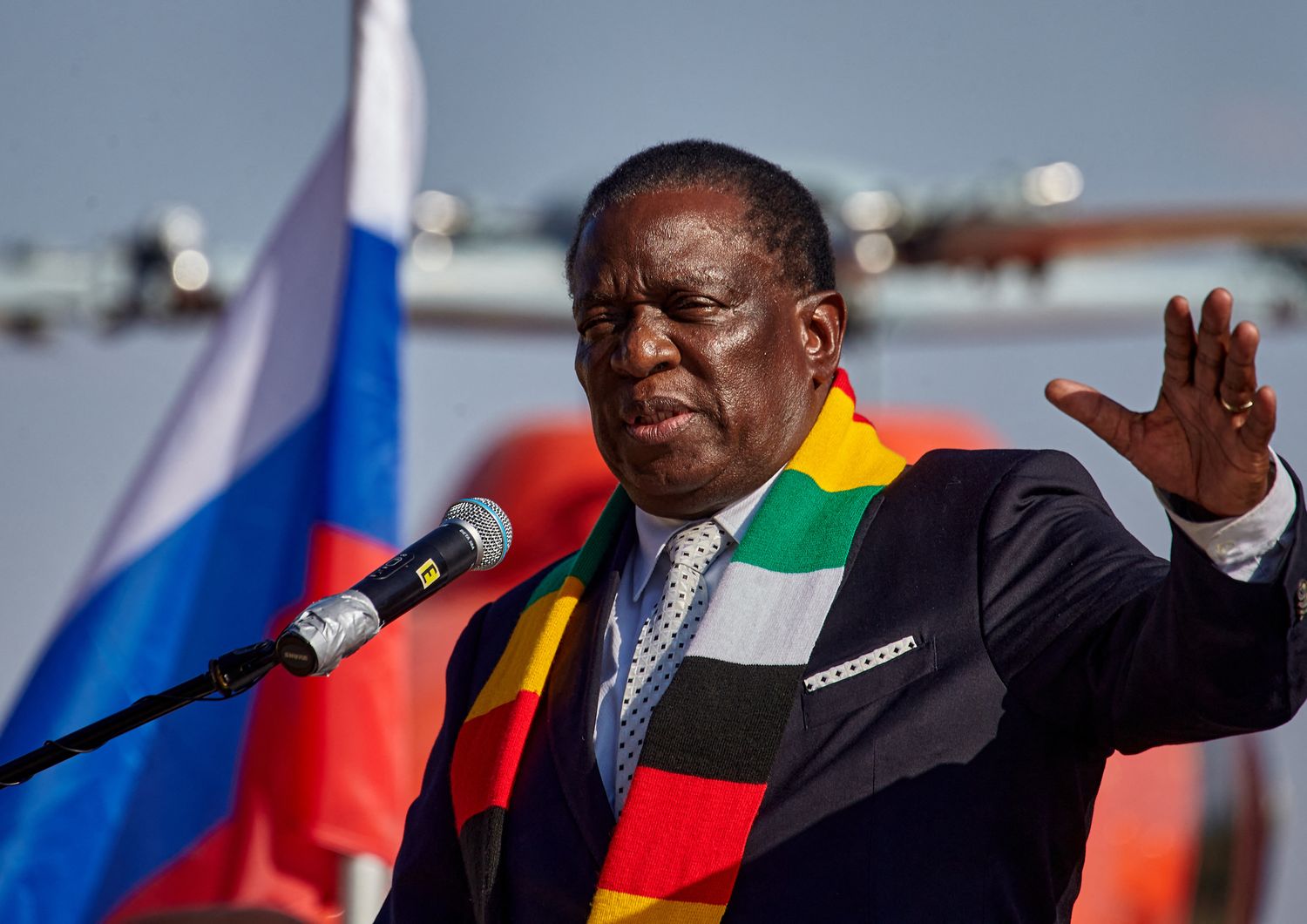 Il presidente del Zimbabwe Emmerson Mnangagwa &nbsp;