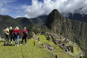 &nbsp;Turisti in visita a Machu Picchu