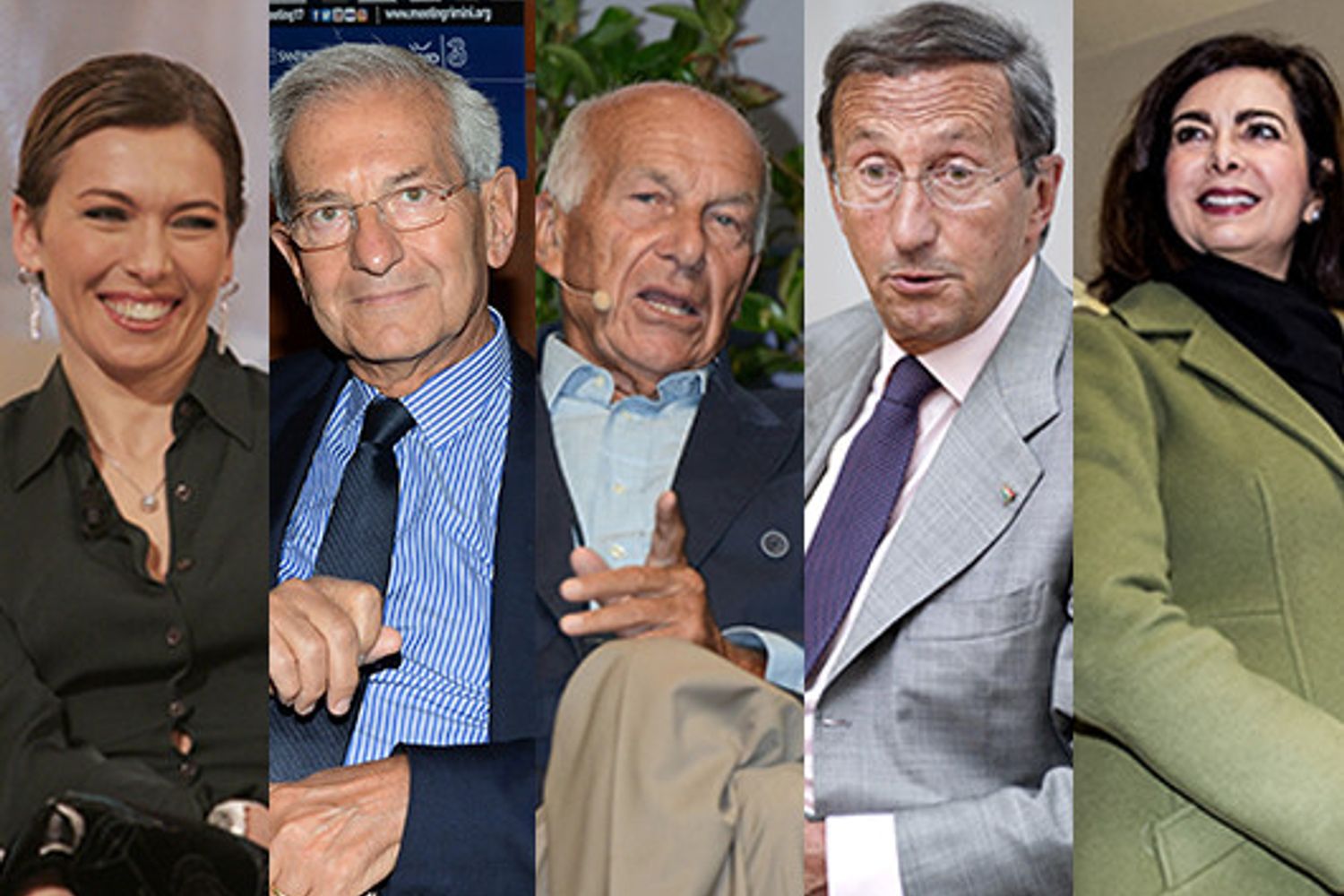 Pivetti, Violante, Bertinotti, Fini e Boldrini (AGF)